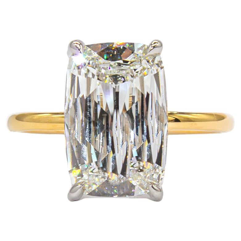 J. Birnbach Anillo de diamantes de talla cojín (Ashoka) con certificado GIA de 3,03 quilates I VS2