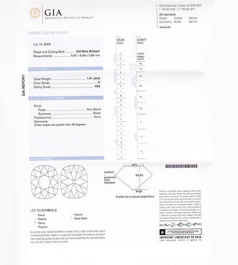 Cushion Cut J. Birnbach GIA Certified 3.27 Carat Total Weight Diamond Drop Earrings