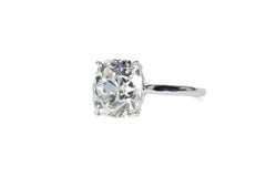 J. Birnbach GIA Certified 4.58 Carat K SI1 Old Mine Diamond Solitaire  Ring