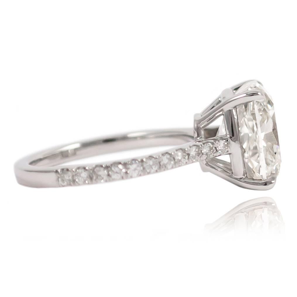 Women's or Men's J. Birnbach GIA Certified 5.06 Carat Cushion Cut Diamond Ring