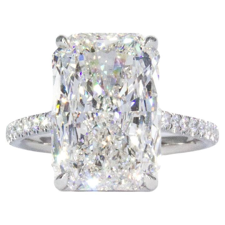 J. Birnbach GIA Certified 6.01ct Radiant Cut Internally Flawless Diamond Ring