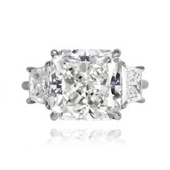J. Birnbach  6.58 carat Radiant Cut Diamond Three-Stone Engagement Ring