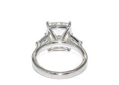 J. Birnbach GIA Certified 7.02 Carat Cushion Cut Diamond Three-Stone Ring