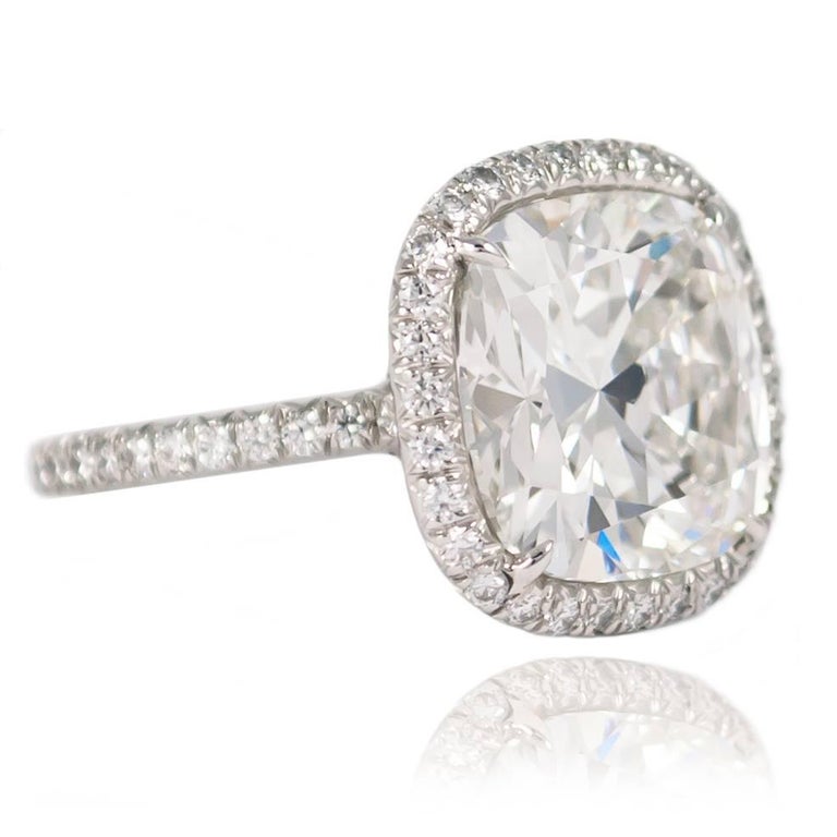 J. Birnbach GIA Certified 8.03 Cushion Brilliant Cut Diamond Ring at ...