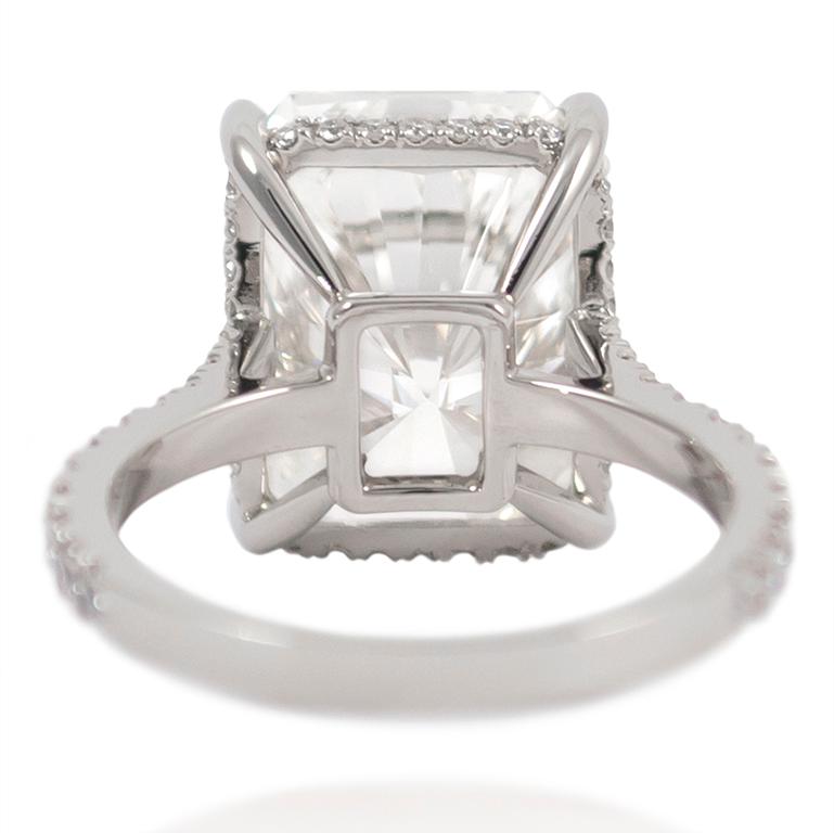 Women's or Men's J. Birnbach GIA Certified 9.28 Carat Radiant Cut Diamond Ring