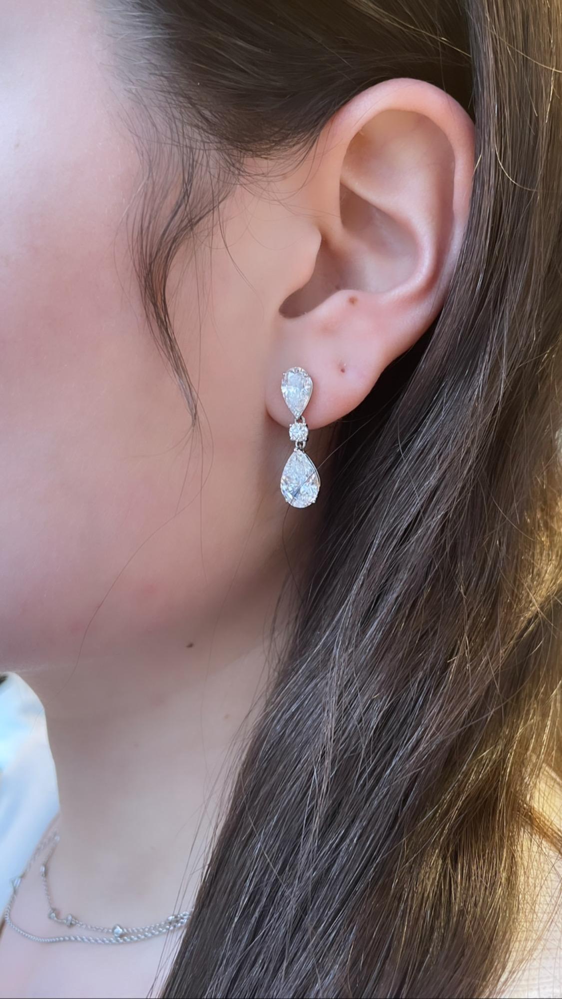 j shaped diamond earrings