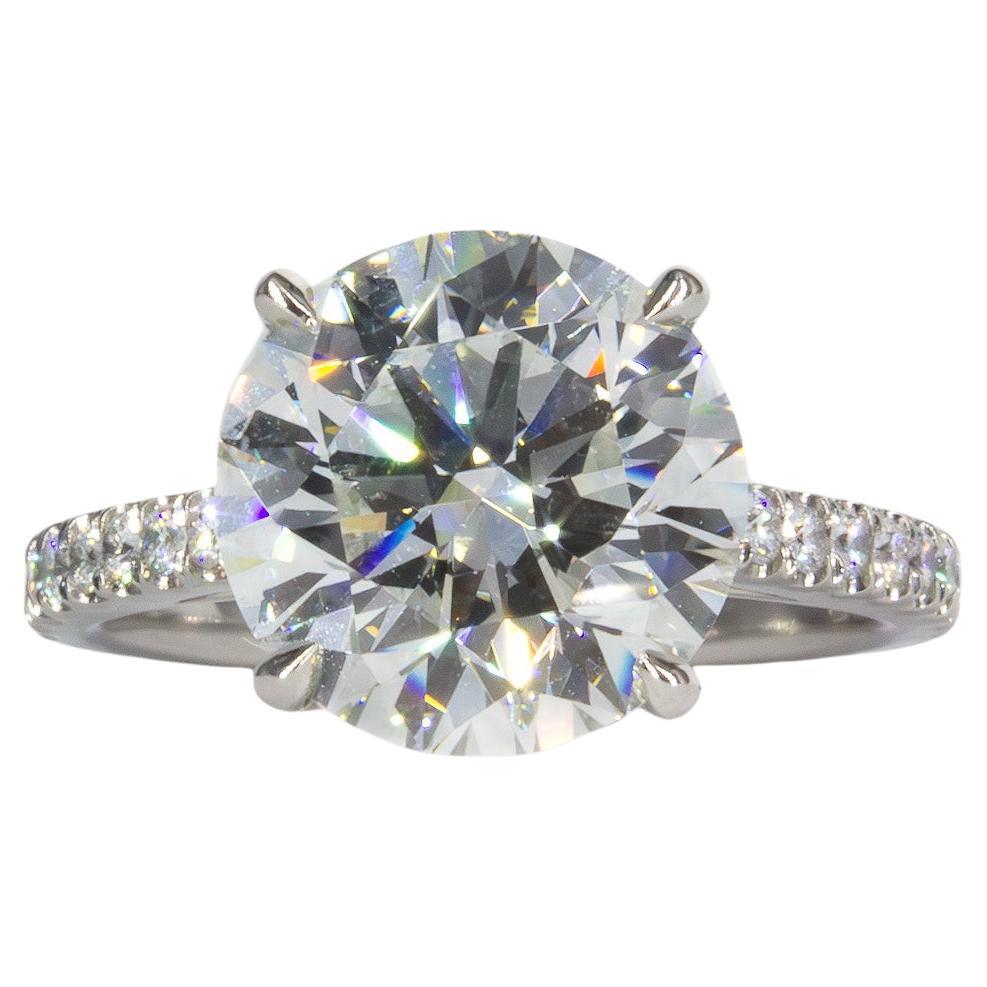 J. Birnbach GIA Certified G VS1 4.50 Carat Round Brilliant Diamond Ring For Sale