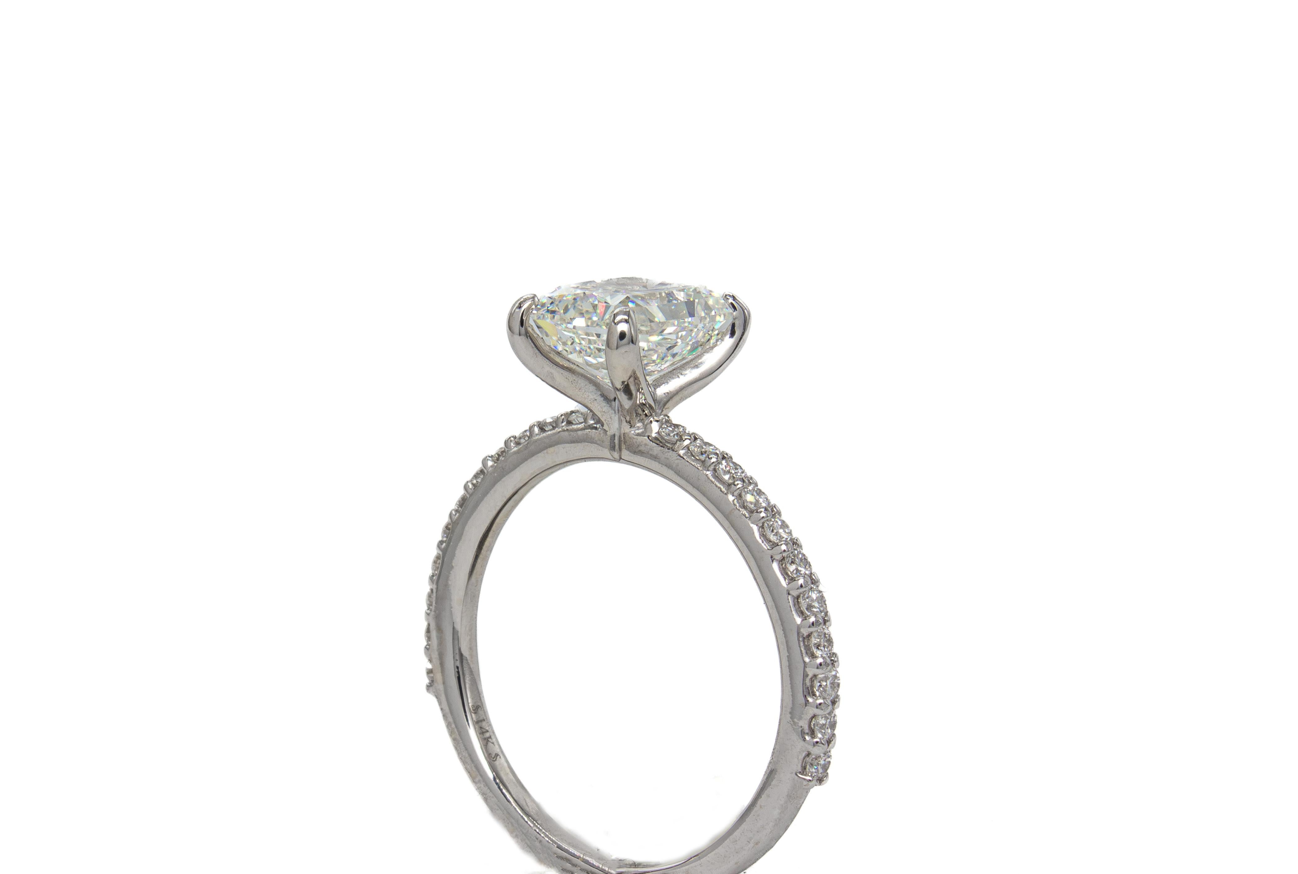 J. Birnbach GIA zertifiziert1,70 Karat I VS2 Diamant Solitär Ring mit Strahlenschliff für Damen oder Herren im Angebot