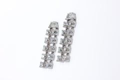 J. Birnbach Half-Moon and Old Miner 5.17 Carat Chandelier Drop Earrings