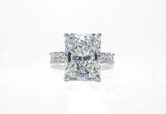 J. Birnbach HRD Certified 9.06 Carat I SI1 Radiant Cut Diamond Engagement Ring