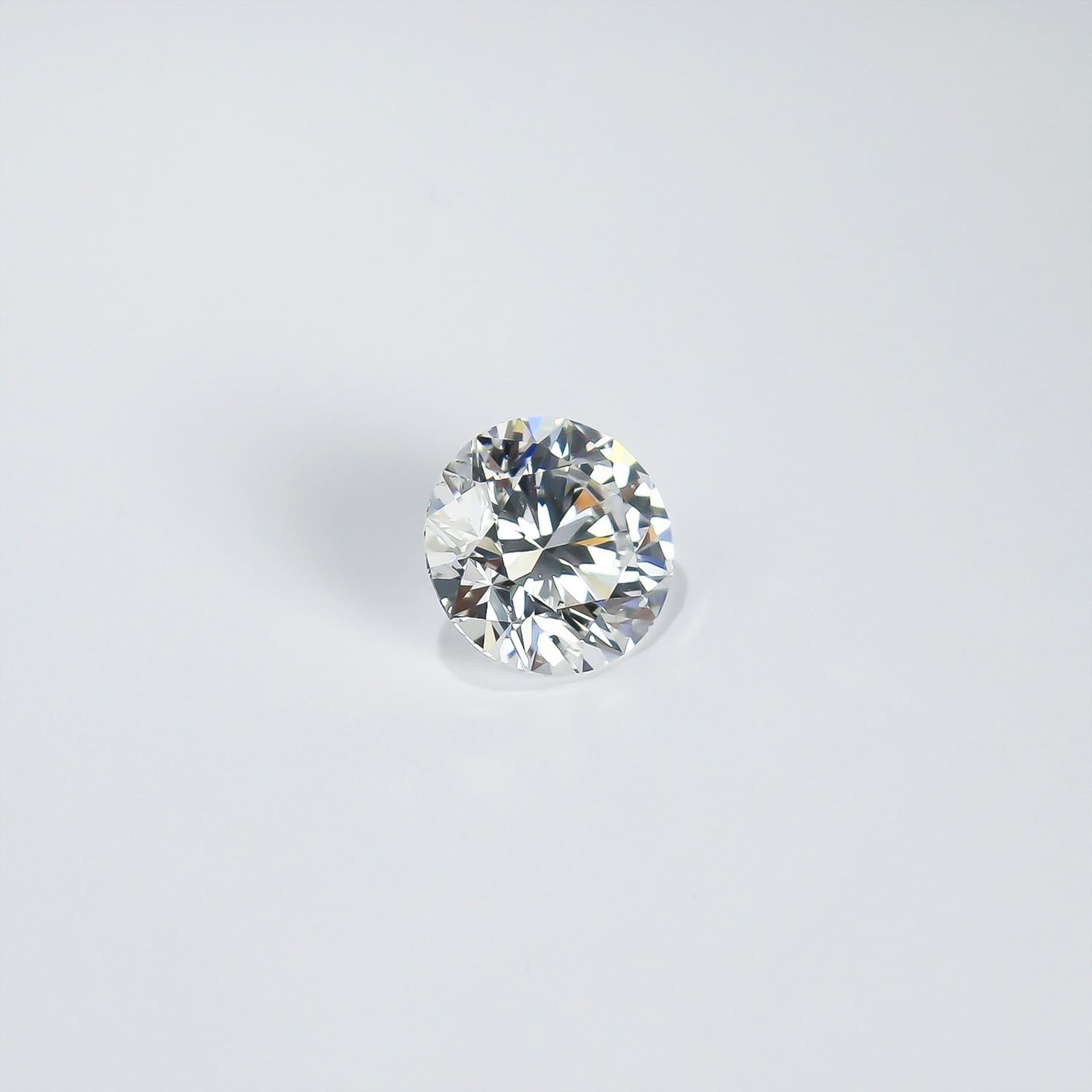 Taille ronde J. Birnbach, diamant taille ronde brillant non serti, certifié GIA, de 3,25 carats D SI1 en vente