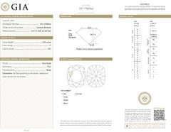 J. Brilliante sciolto GIA certificato 4,52 carati di diamante antico taglio cuscino