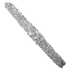 J. Birnbach Platin-Cluster-Motiv-Armband mit verschiedenen Diamanten = 50,94 CTW