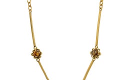 J. Birnbach Vintage 18K Collana di diamanti di colore assortito da 5,50 carati totali