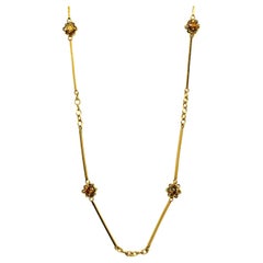 J. Birnbach Vintage 18K Collana di diamanti di colore assortito da 5,50 carati totali