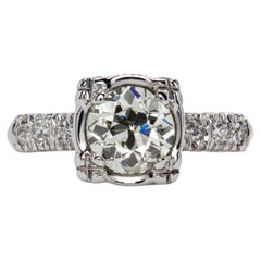 J. Birnbach Vintage Style 0.75 Carat J SI1 Old European Cut Diamond Solitaire