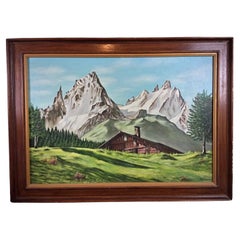 J. Pittura di Bonin "Au pays du Mont-Blanc" - Dicembre 1992, firmata - 2Y77