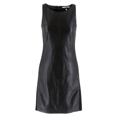 J Brand Black Leather Panelled Mini Dress XS