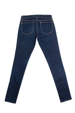 J Brand, blue jeans with orange stitching