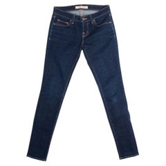J Brand, blue jeans with orange stitching