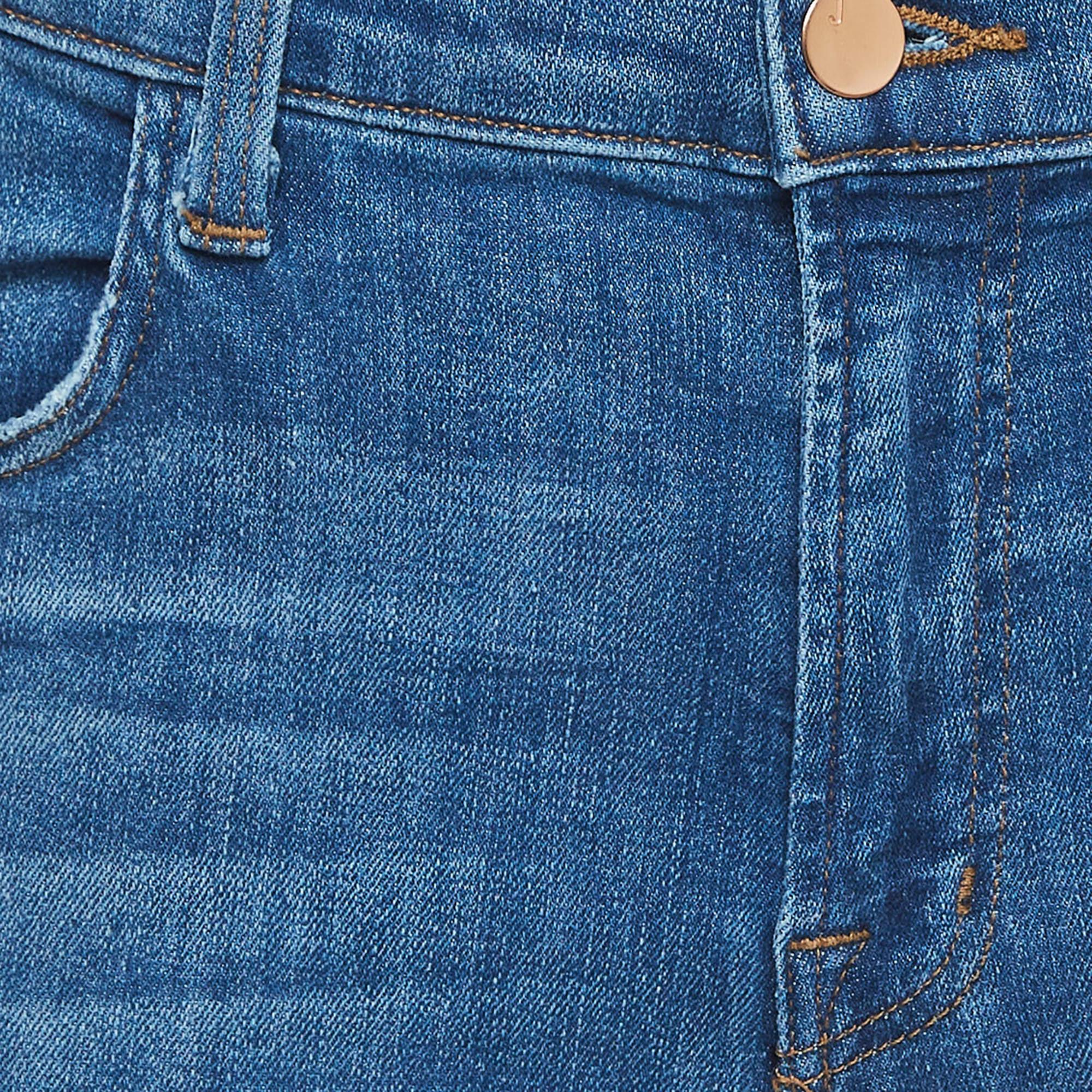 J Brand Blue Washed Denim High Rise Crop Jeans M Vita 29