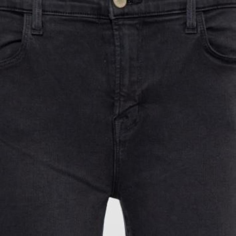 J Brand Demen Black Denim Distressed Skinny Alana Jeans M For Sale 6