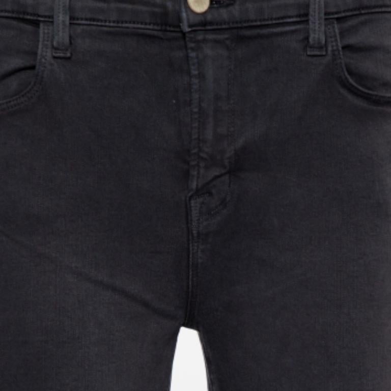 J Brand Demen Black Denim Distressed Skinny Alana Jeans M For Sale 2
