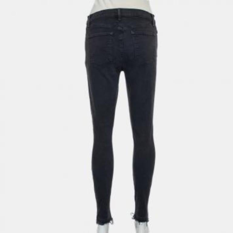 J Brand Dement Black Denim Distressed Alana Jeans M For Sale 6