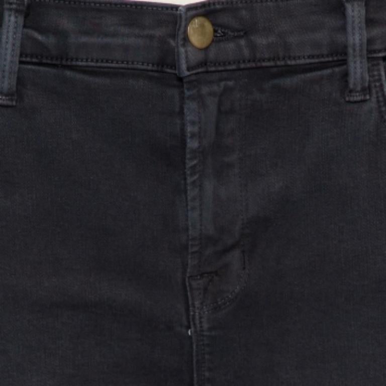 J Brand Dement Black Denim Distressed Alana Jeans M In Good Condition For Sale In Dubai, Al Qouz 2