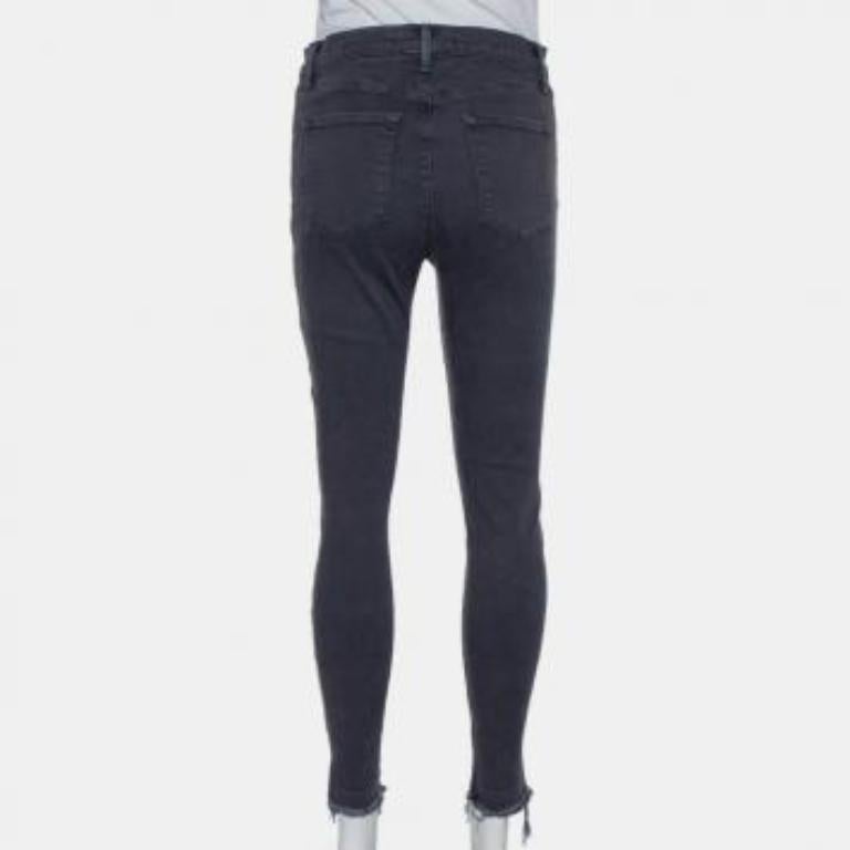 J Brand Dement Black Denim Distressed Alana Jeans M For Sale 5