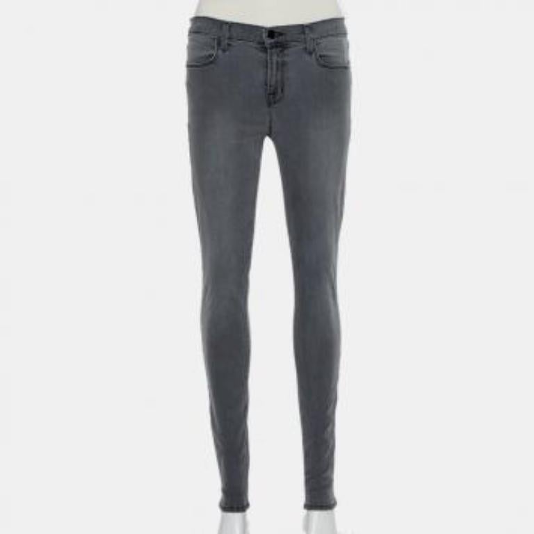 J Brand Grey Denim Super Skinny Maria Jeans M For Sale 5