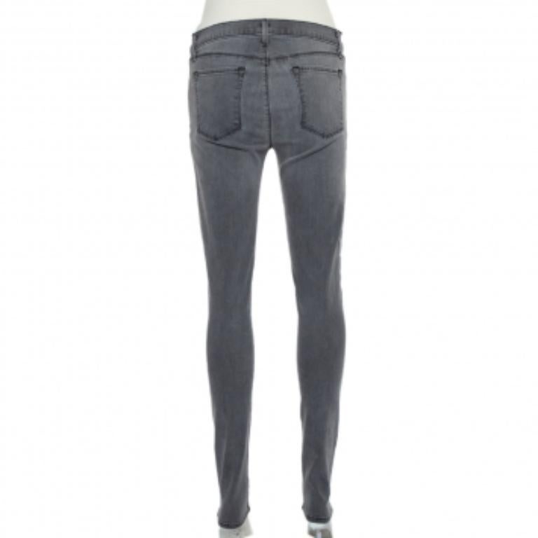 J Brand Grey Denim Super Skinny Maria Jeans M In Good Condition For Sale In Dubai, Al Qouz 2