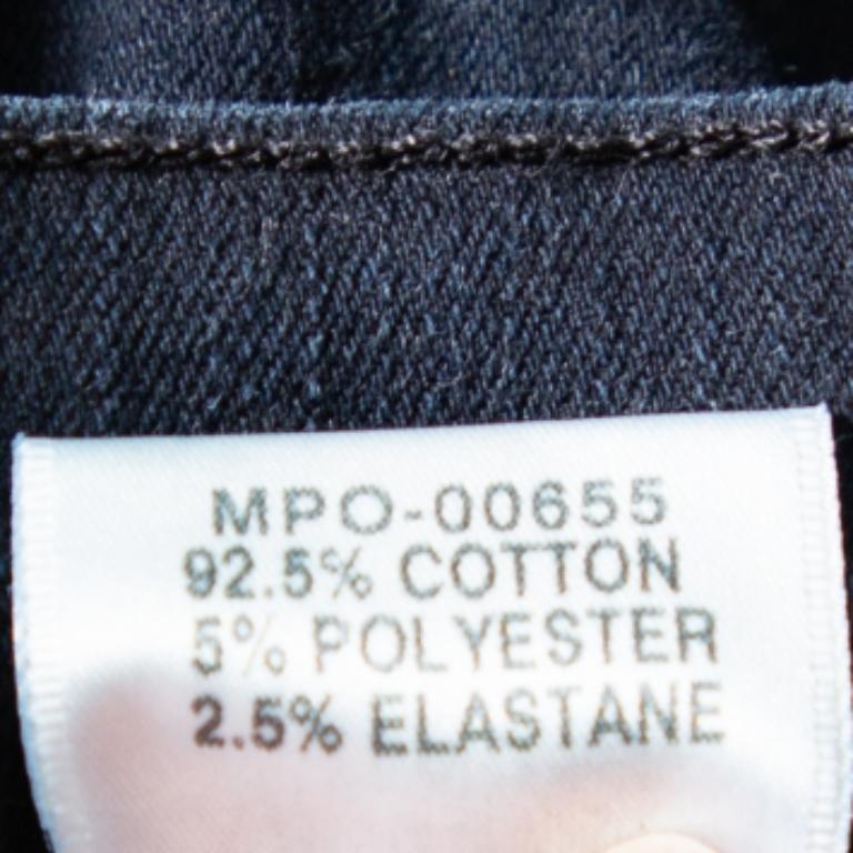 J Brand Navy Blue Denim Cropped Skinny Distressed Blue Mercy Jeans M For Sale 1