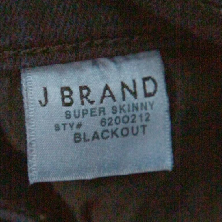 J Brand Navy Blue Denim Super Skinny Distressed Blackout Jeans M For Sale 1