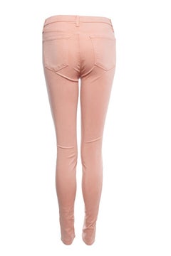 J Brand, pink skinny jeans with stretch