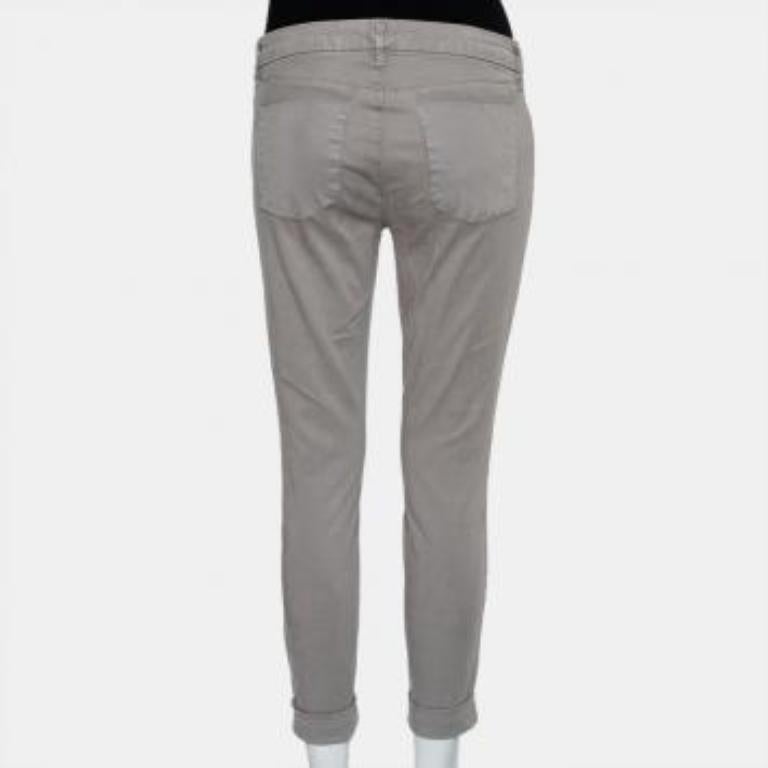 J Brand Stone Lyocell & Cotton Ankle Cuff Anja Pants M For Sale 5