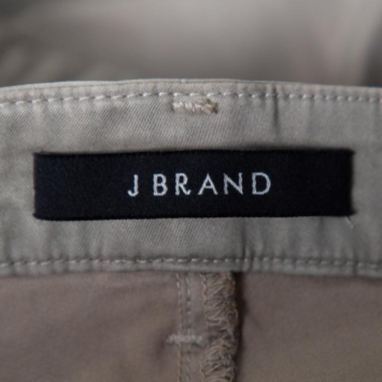 J Brand Stone Lyocell & Cotton Ankle Cuff Anja Pants M For Sale 1