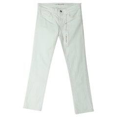 J Brand White Straight-Leg Jeans