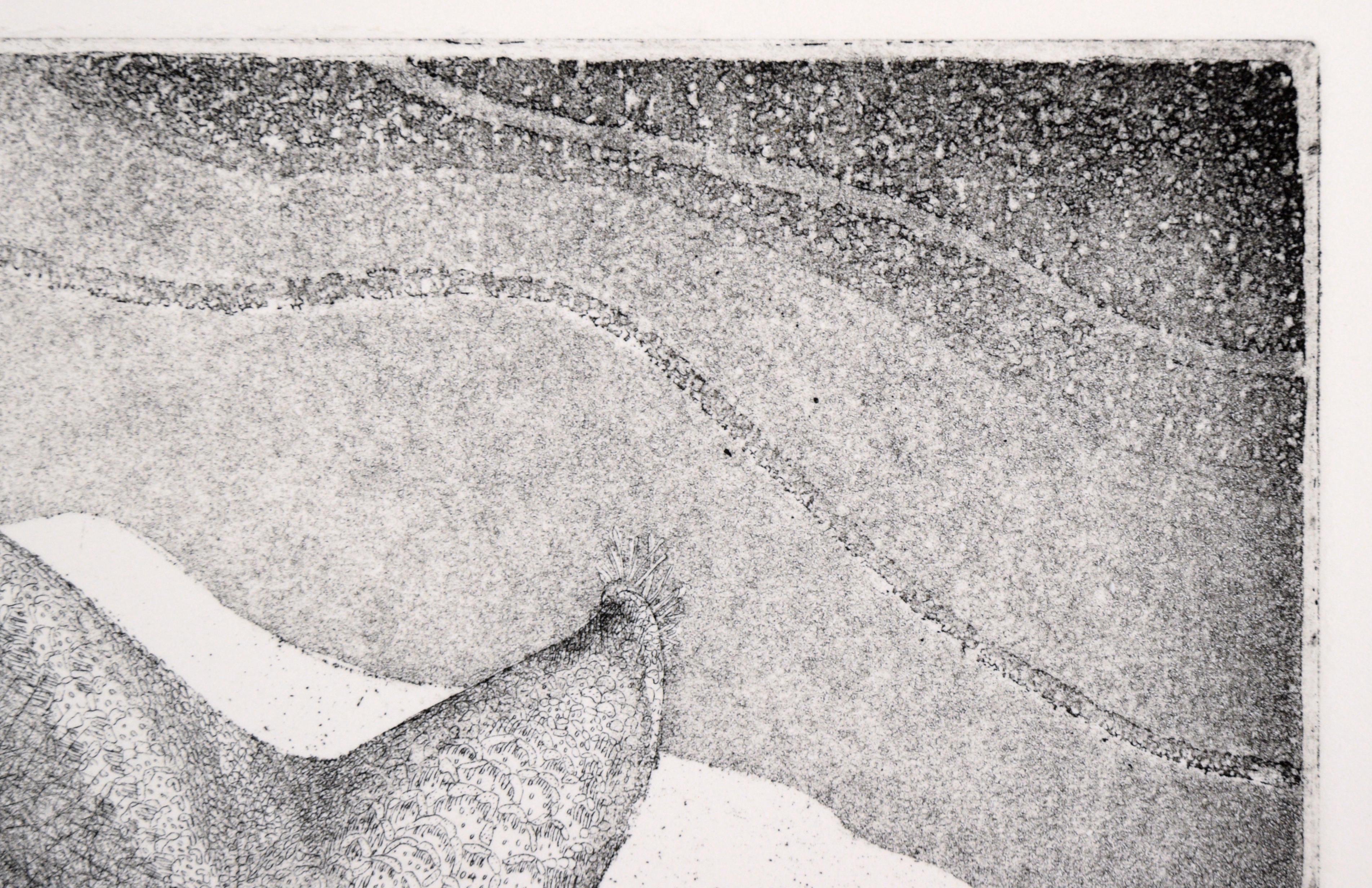 Gravure d'toile de mer sur papier  l'encre (n8/16) - Contemporain Print par J Brown
