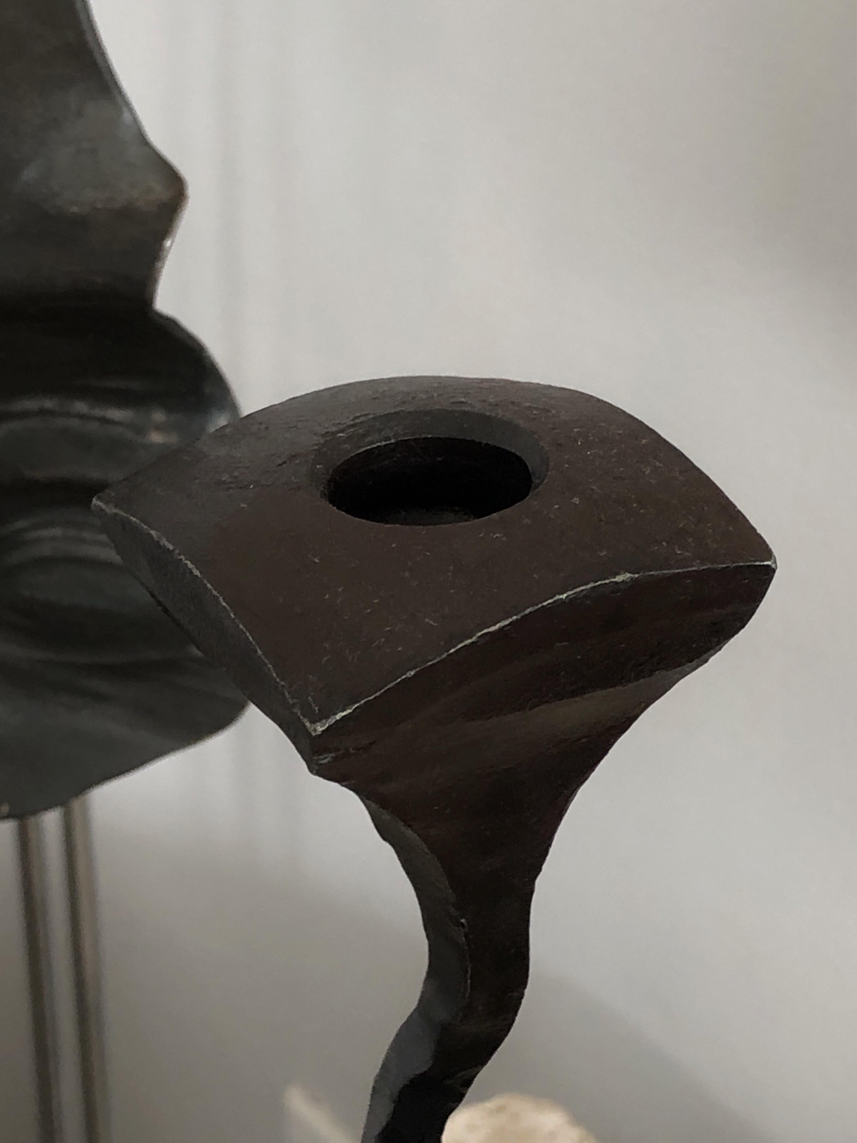 J Brubaker Large Sculptural Candlesticks, 1990 1