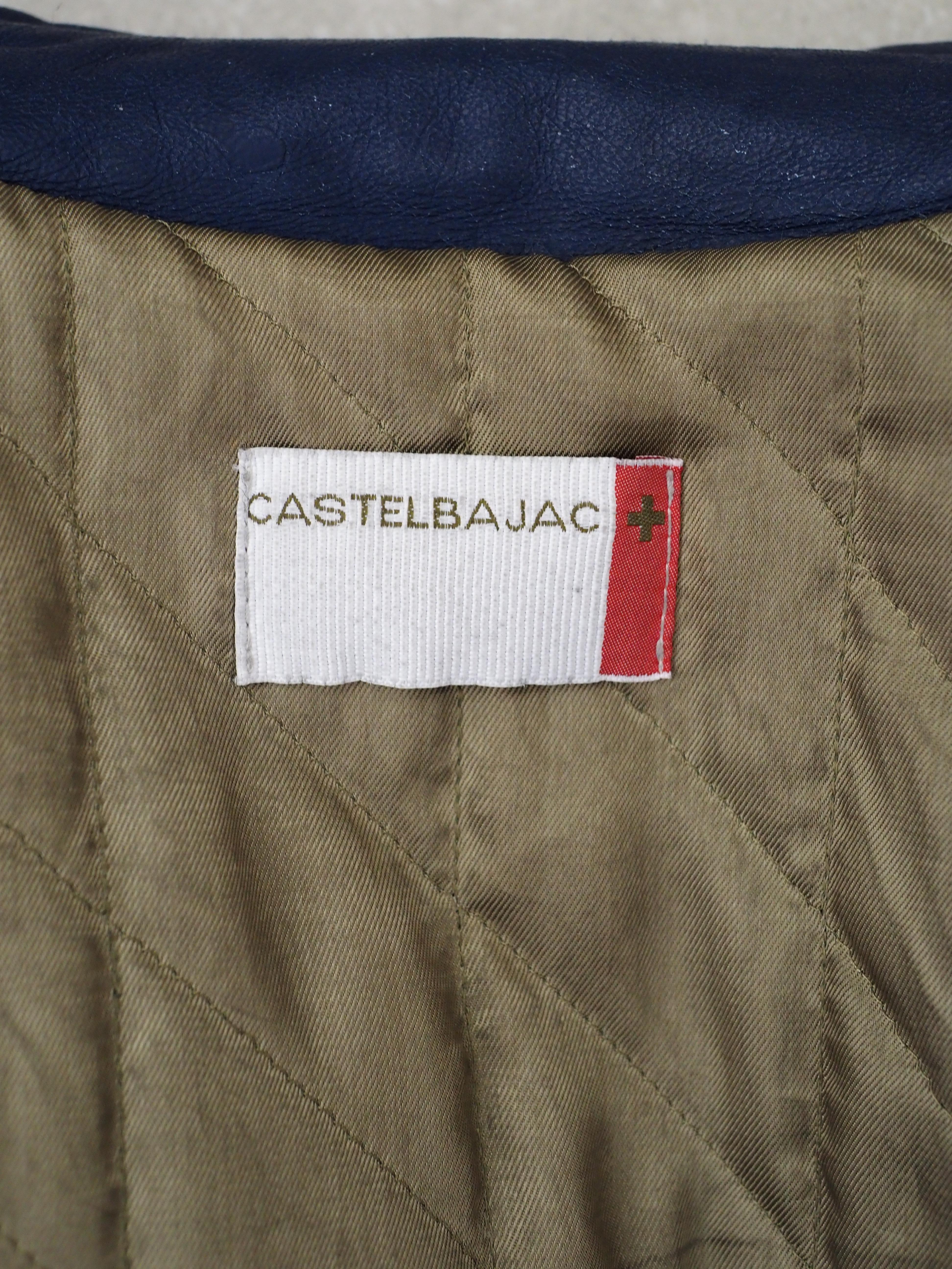 J. C. de Castelbajac blue leather jacket 1
