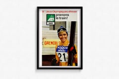 1968 original exhibition poster for the 10th Winter Olympic Games in Grenoble