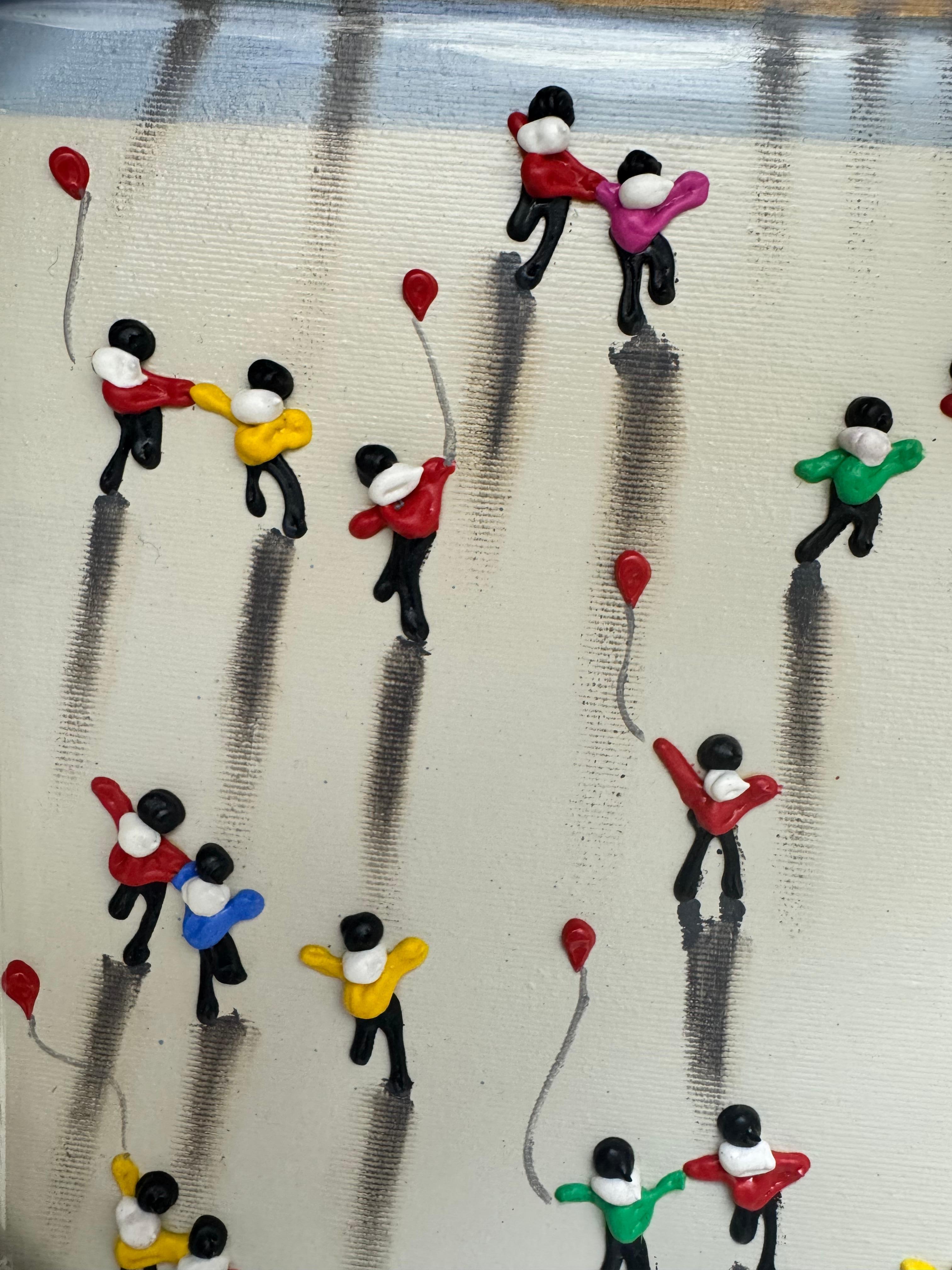 Familienzeit am Strand (Pop-Art), Painting, von J. C. Morey