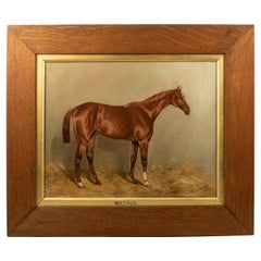 J C Tunnard - Portrait of the CHESTNUT THOROUGHBRED HORSE 'Malchus' dated 1895