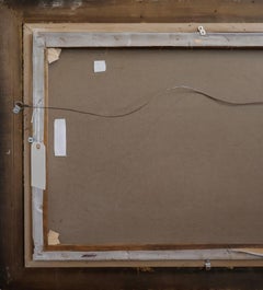 «Paisaje africano con elefantes», de J. Carley; 31,6" x 43,5", óleo sobre lienzo