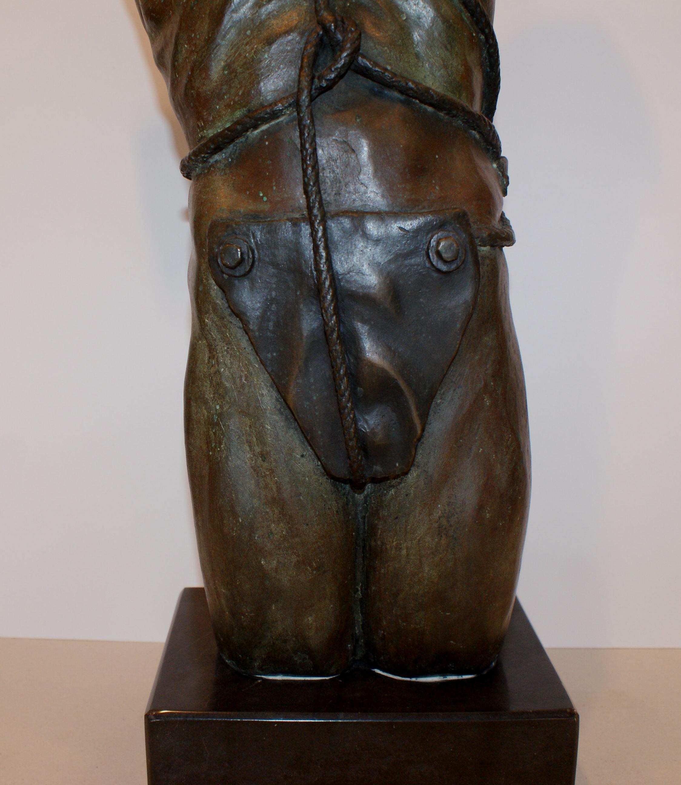 J. Casamayor.  Mann's Torso... original Bronzeskulptur 7/7 im Angebot 8