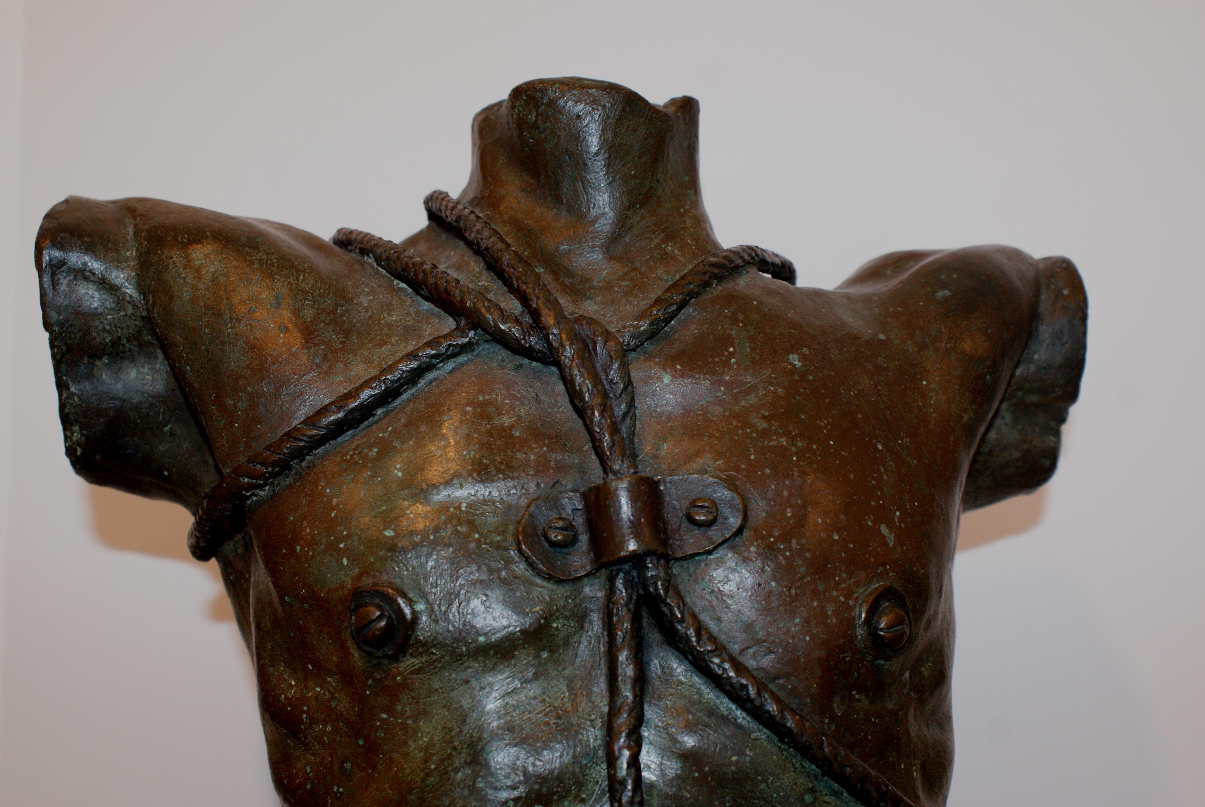 J. Casamayor.  Mann's Torso... original Bronzeskulptur 7/7 im Angebot 9