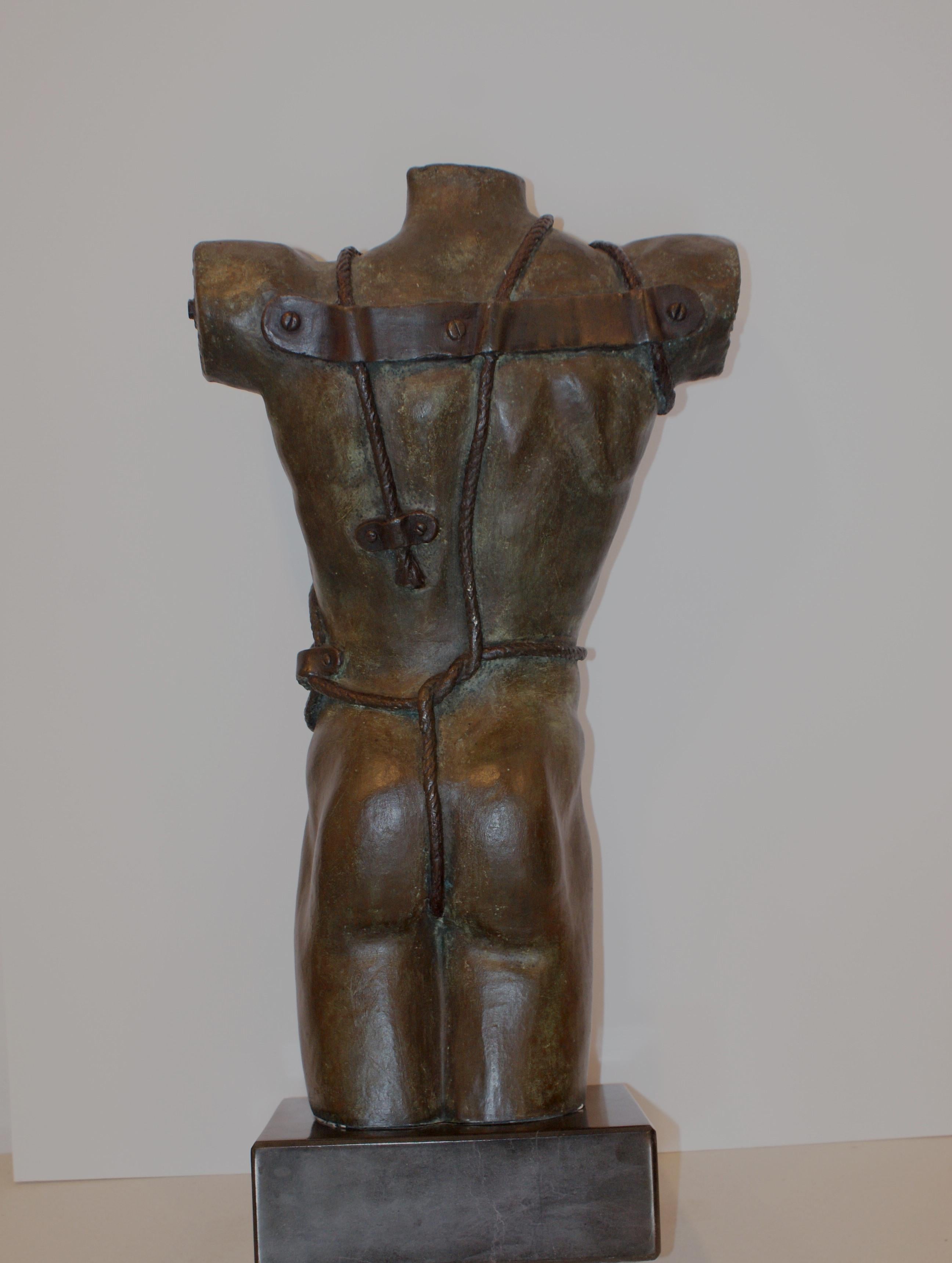 J. Casamayor.  Mann's Torso... original Bronzeskulptur 7/7 im Angebot 2