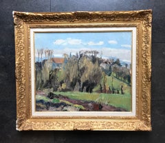 "Spring at La Praille, Geneva" by J. Ch. Goeh - Oil on canvas