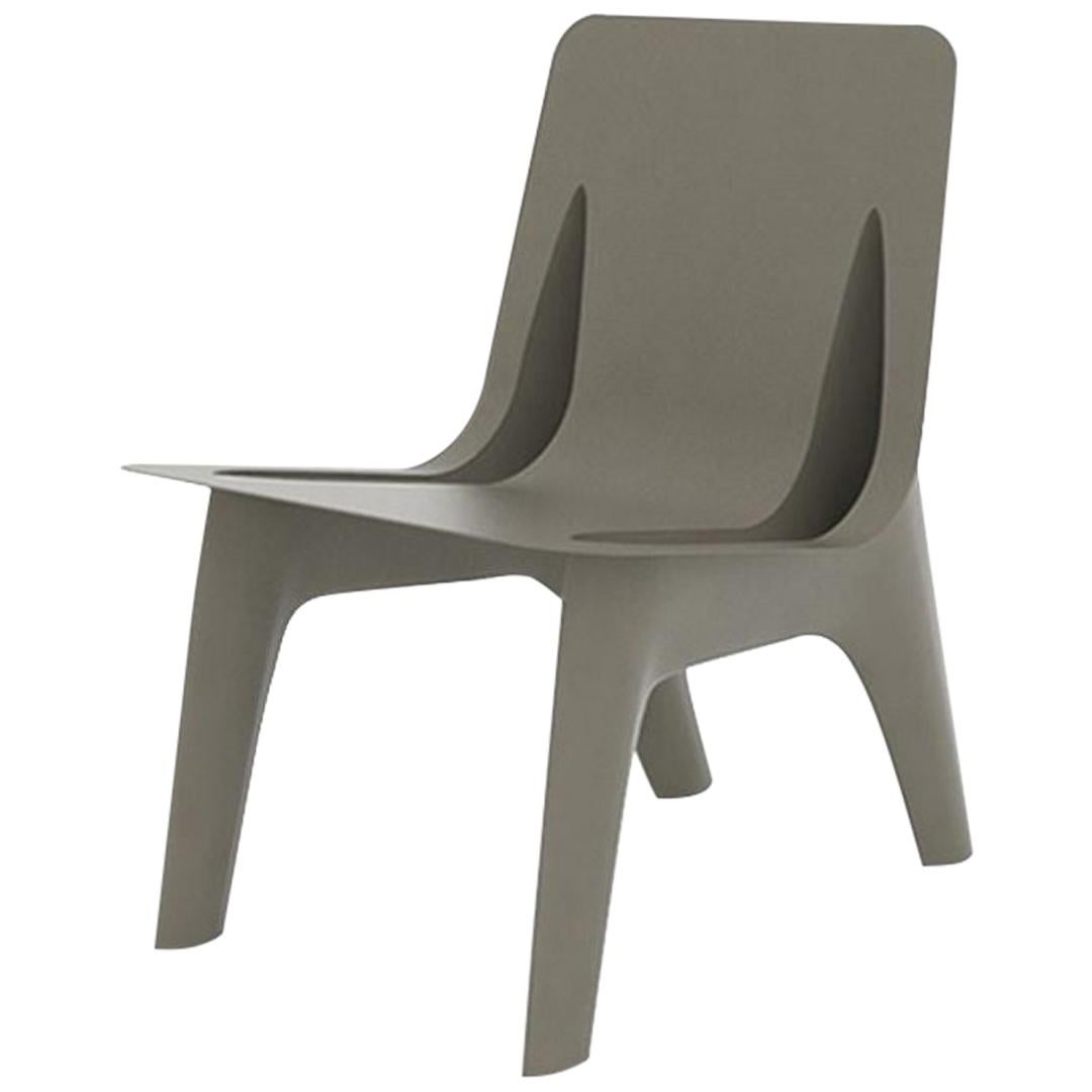 J-Chair Lounge Polished Beige Grey Color Aluminum Seating by Zieta